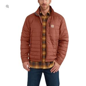 Carhartt Men's Rain Defender Relaxed Fit Lightweight Insulated Brown Jacket